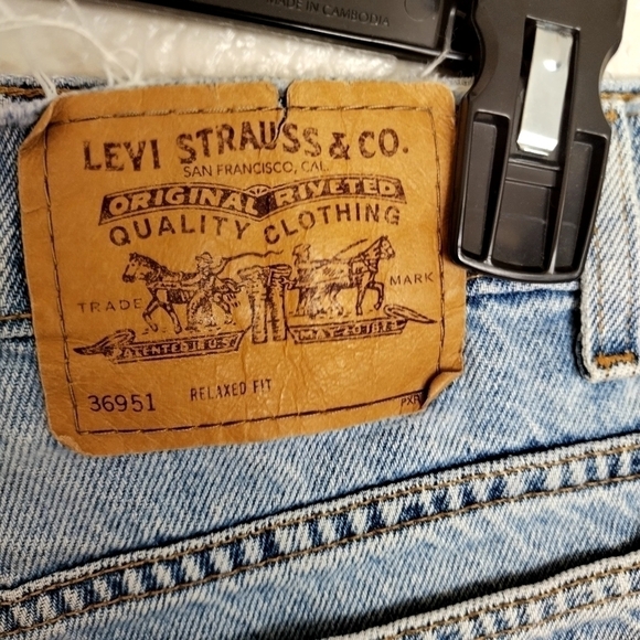 VINTAGE Levis 951 Jean Shorts Relaxed Fit Orange Tab sz 10 - Picture 8 of 9